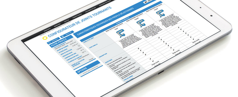 Configurateur de joints tournants