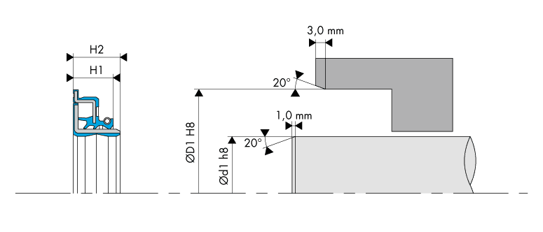 Logement Joint cassette - Housing Cassette seal - QLF