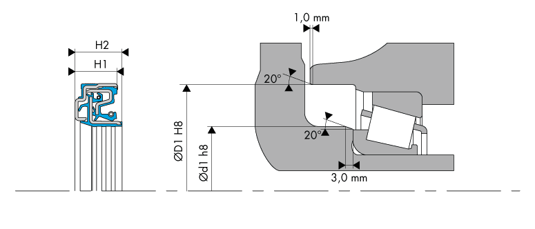 Logement Joint cassette - Housing Cassette seal - UA15B