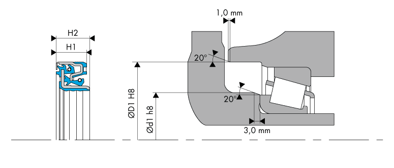 Logement Joint cassette - Housing Cassette seal - UA16B