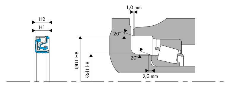 Logement Joint cassette - Housing Cassette seal - UA18