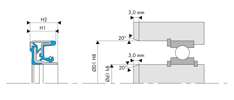 Logement Joint cassette - Housing Cassette seal - UA50