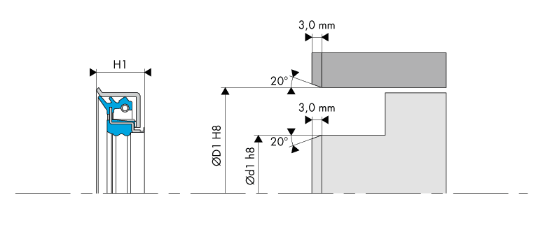 Logement Joint cassette - Housing Cassette seal - UAO1