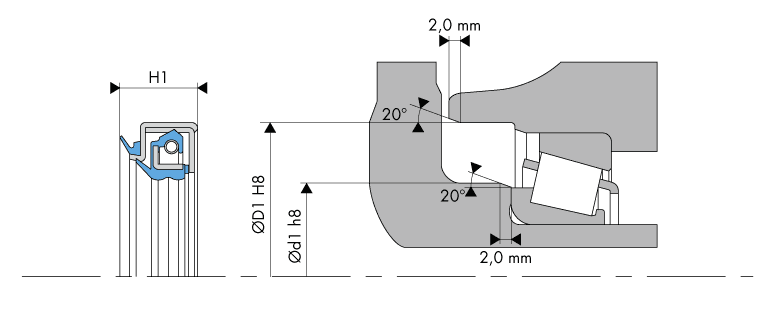 Logement Joint cassette - Housing Cassette seal - UAO6