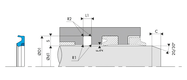 Logement Gorge Joint buffer - Housing Groove Buffer seal - BECA 316