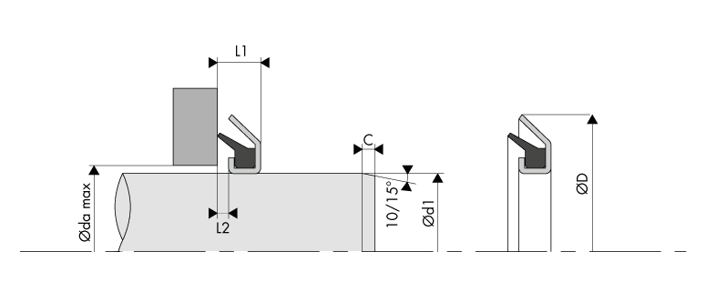 Logement Gorge Joint Gamma - Housing Groove Gamma seal - BECA 130