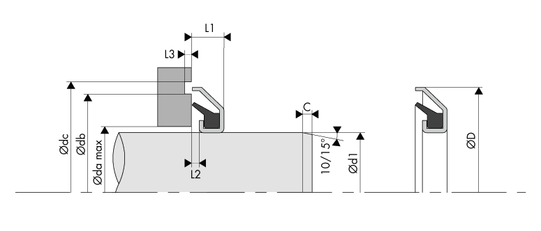 Logement Gorge Joint Gamma - Housing Groove Gamma seal - BECA 131